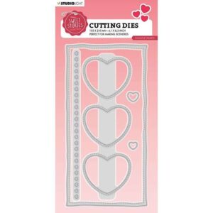 Studio Light Die - Sweet Stories, Slimline Hearts