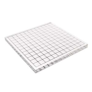 Akrylkloss m/ruter 13x13 cm.