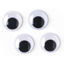 Cousin DIY Paste-On Wiggle Eyes 20mm 4/Pkg Sort