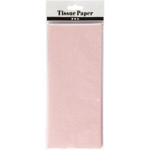 Silkepapir Rosa med prikker