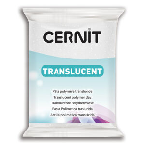 Cernit Translucent 56g – 010 Hvit glitter