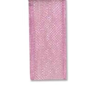 Organza bånd 10mm – 03 Lys rosa – 10m