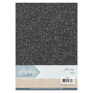 Glitter kartong A4 Black