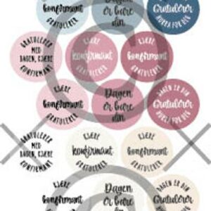Papirdesign Klistremerke - Konfirmant, Runde 5