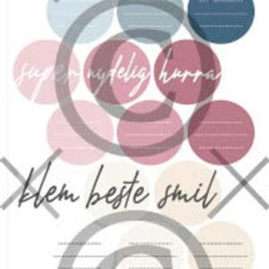 Papirdesign Klistremerke - Runde 4, farger