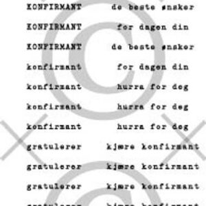 Papirdesign Klistremerke - Konfirmant, Hvit 1