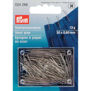 Prym Knappenåler 0,6mm x 30mm 13g – Stål