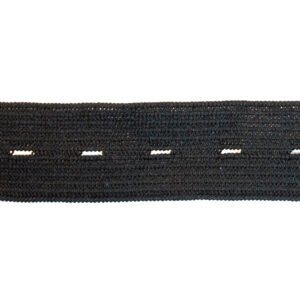 Knappehullstrikk -19mm - Sort