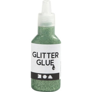Glitterlim, Grønn, 25 ml