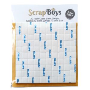 3D Foam cubes 2mm, 200pc Grå