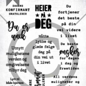 Papirdesign - Hurra for konfirmanten