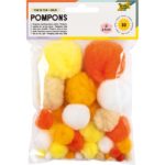 Folia Pomponger 30stk – Tone Mix – Gul