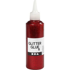 Glitterlim Rød 118ml
