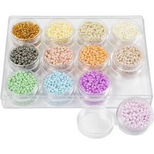 Rocaillesperler- 12 Pk. Pastellfarger