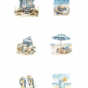 Reprint - At the sea A4 Klippeark