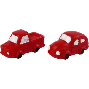 Minifigurer- Bil 20 mm, L: 40 mm, Rød