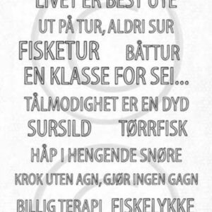 Papirdesign Klistremerke - Fisketur