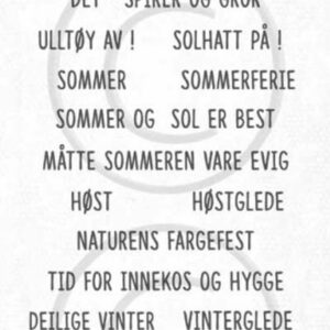 Papirdesign Klistremerke - Årstidene