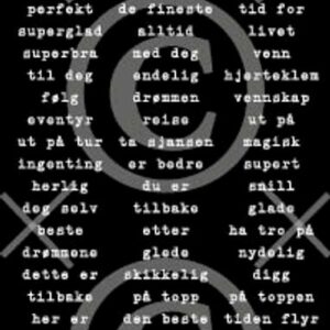 Papirdesign klistremerke Små ord 2, Sort