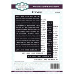 Creative Expressions Wordies Sentiment Sheets – Everyday 4pk
