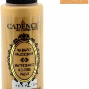 Cadence Waterbased Gilding Metallic Paints - 100, Gold 120ml