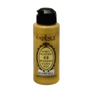 Cadence Extra Gold Gilding Metallic Paints - 108, Super Gold 120ml