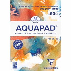 Goldline Aquapad Akvarellblokk - CP 300g, 50ark – A6