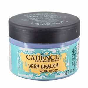 Cadence Very Chalky Home Decor Ultra Matt Velvety Acrylic Paint - CH-21 Steel Blue, 150ml