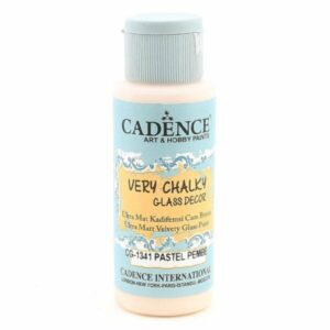 Cadence Very Chalky Glass Decor Ultra Matt Velvety Paint - CG-1341 Pastel Pink, 59 ml