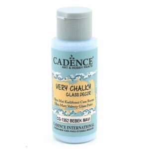 Cadence Very Chalky Glass Decor Ultra Matt Velvety Paint - CG-1352 Baby Blue, 59 ml