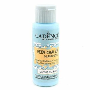 Cadence Very Chalky Glass Decor Ultra Matt Velvety Paint - CG-1353 Powder Blue, 59 ml