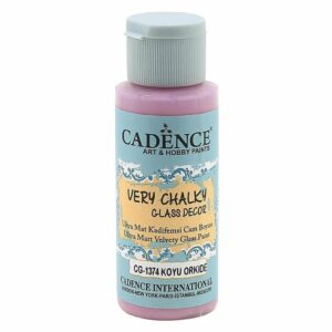 Cadence Very Chalky Glass Decor Ultra Matt Velvety Paint - CG-1374 Dark Orchide, 59 ml