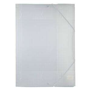 Folia Plastmappe m/strikk A3 – Transparent hvit