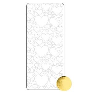 Vaessen Creative • Klistremerke Gull Hjerter 10x23cm 1stk