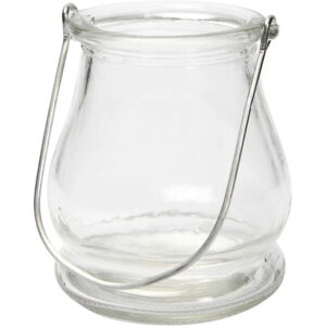 Lanterne i glass - H:10 cm, Dia:9 cm