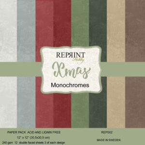 Reprint - X-mas Monochromes - 12x12 Blokk