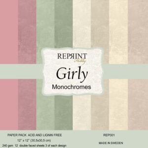 Reprint - Girly Monochromes - 12x12 Blokk