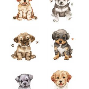 Reprint Puppies - A4 klippeark