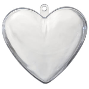 Plasthjerte Transparent 80mm