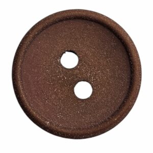 Knapp bomull, 2 hulls 15mm Brun