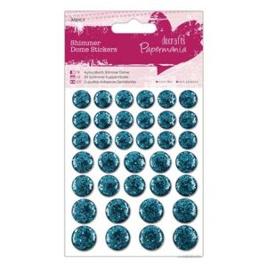 Shimmer Dome Stickers (36stk) - Teal