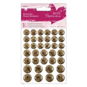 Shimmer Dome Stickers (36stk) - Gold