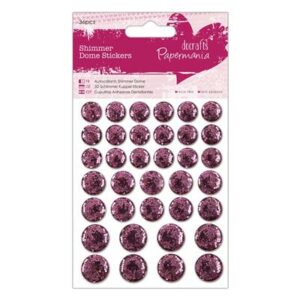 Shimmer Dome Stickers (36stk) - Rosa