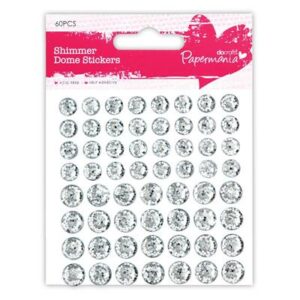 Shimmer Dome Stickers (60stk) - Sølv