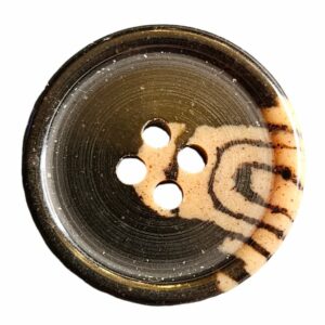 Knapp 4 hulls 23mm Mørk brun/beige