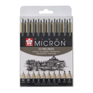 Sakura Pigma Micron Sett 10stk Sort