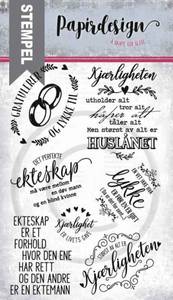 Papirdesign Stempel Ekteskap