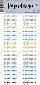 Papirdesign Klistremerker - Fargerik 1