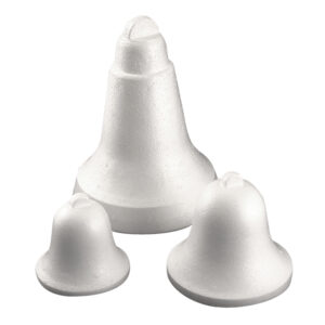 Isoporklokke – hel – 90mm m/topp