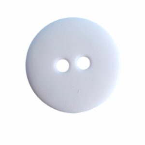Knapp, 2 hulls 15mm, Hvit